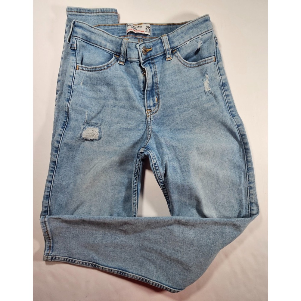 Abercrombie Kids High-Rise Mini Mom Blue Jeans Size 15/16 Slim